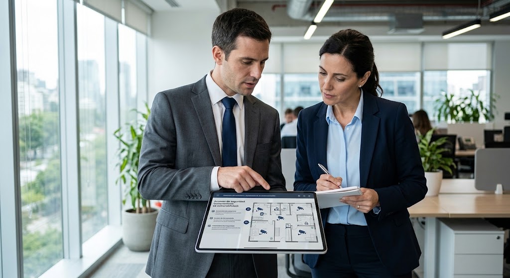 Profesionales de Bridge Security planificando estrategias
